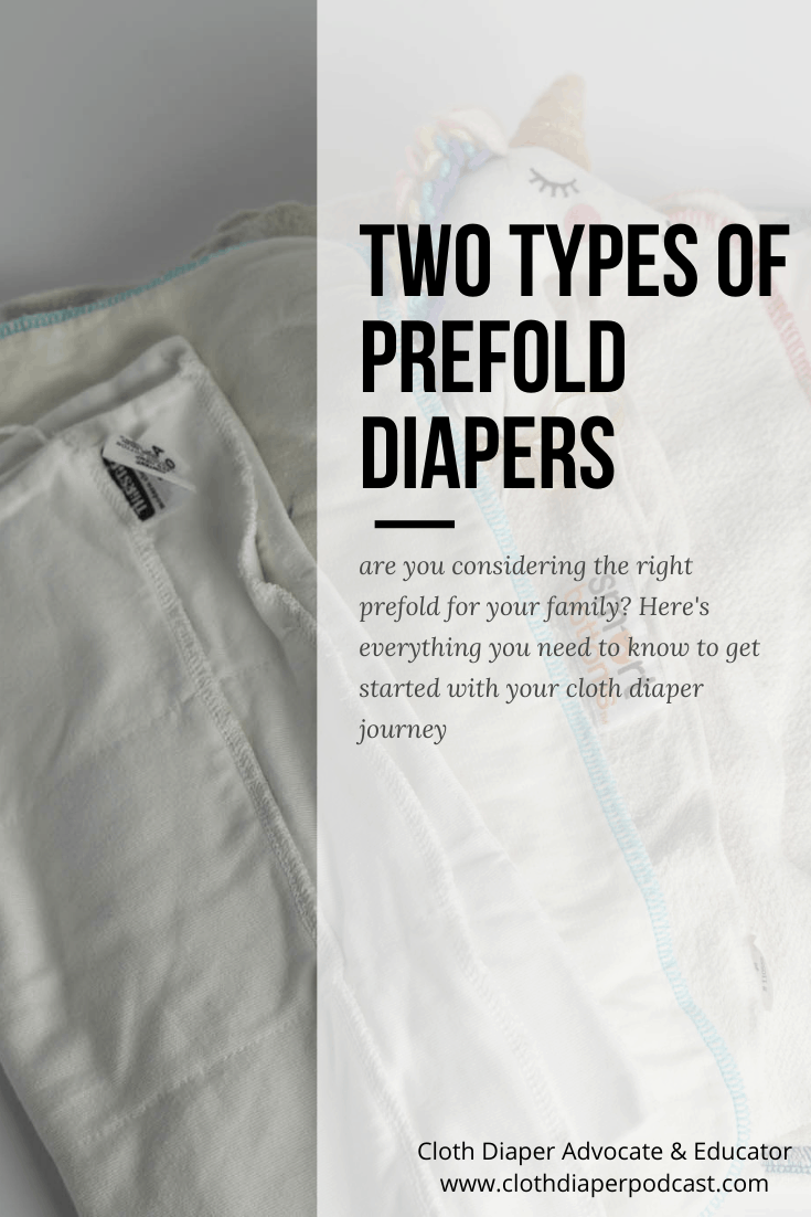 Types of prefold cloth diapers